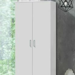 Armoire à Vêtements Darcis 80cm à 2 Portes - Blanc