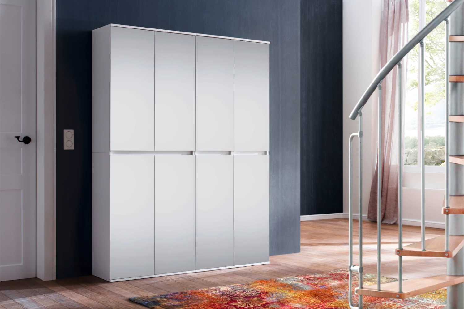 Armoire Combinée Avec Miroir : Moderne, Facile D'entretien, Finition Blanche 5 Armoire Combinée Avec Miroir : Moderne, Facile D'entretien, Finition Blanche – Image 5