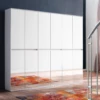 Combo Armoire Miroir Blanc : Chic Et Durable Avec étagère En Verre Miroir