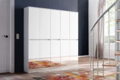 Modern White Melamine Wardrobe Mirror - 10 Doors, 19 Shelves, 2 Rails -EMOB-MEUBLES Ventes Sans titre38 3400