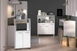 Armoire Pour Micro-ondes Easy 60 Cm, 2 Portes - Blanc/gris -EMOB-MEUBLES Ventes essentiel 803339 803341 20191107003717 dc97