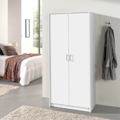 Armoire Ray 80cm Avec 2 Portes - Blanc
