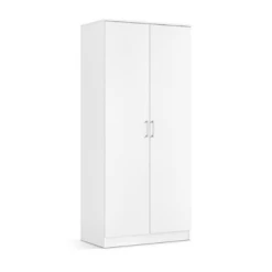 Armoire Ray 80cm Avec 2 Portes - Blanc 11 Armoire Ray 80cm Avec 2 Portes - Blanc -EMOB-MEUBLES Ventes kast wit 366d